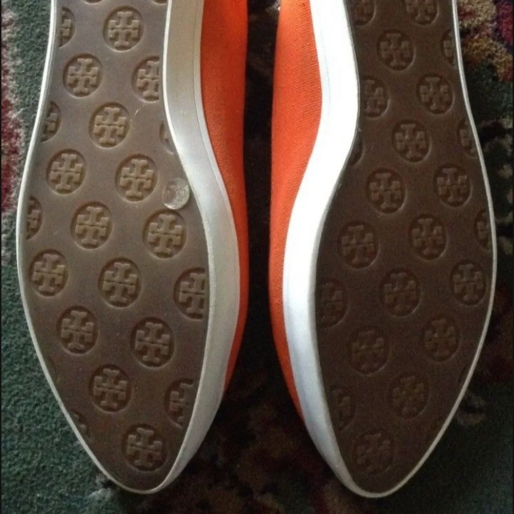 Orange Tory Burch flats like new size 10 1/2 M - Picture 5 of 5